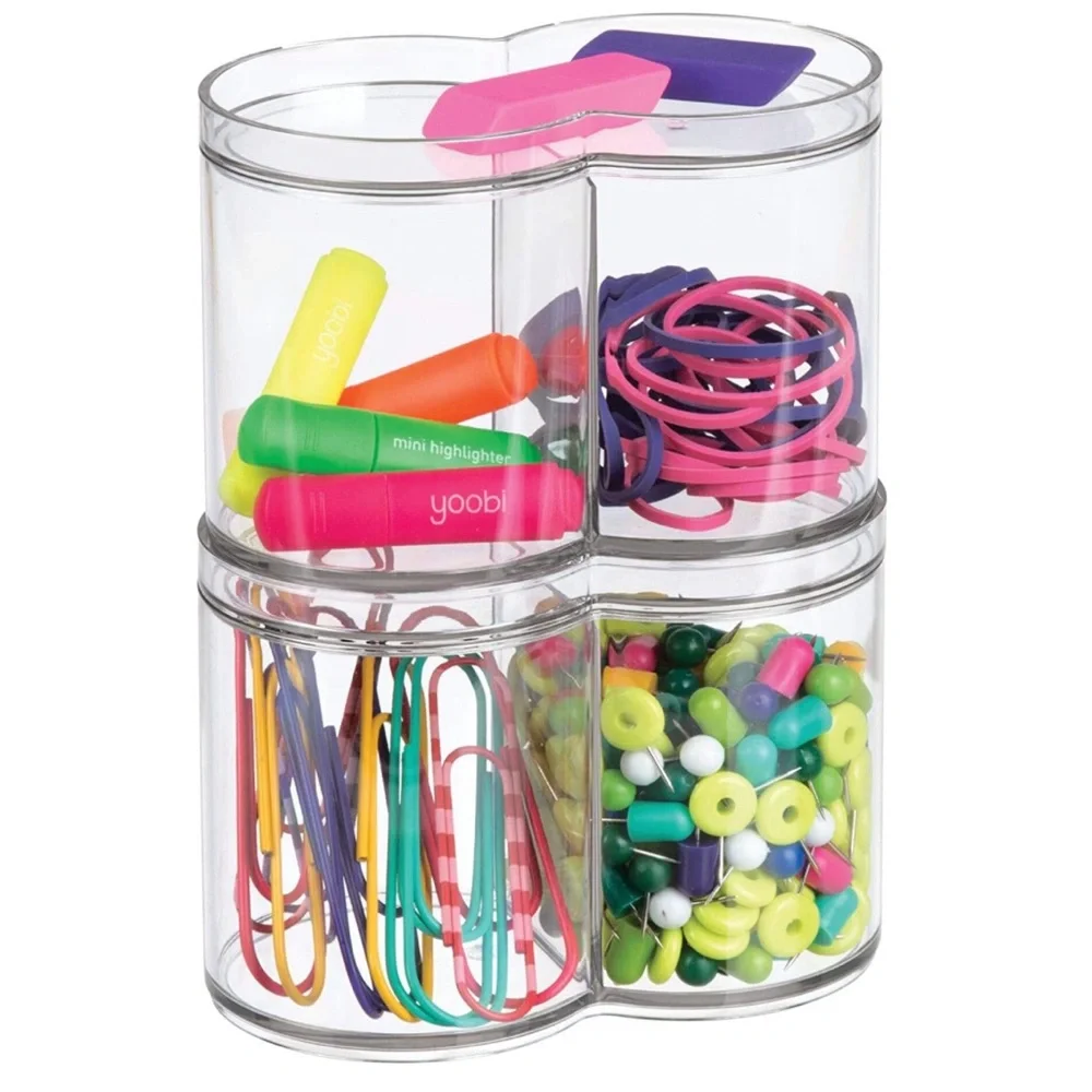 BRAND NEW Plastic Stackable Makeup and Cosmetic Storage Canister Container
